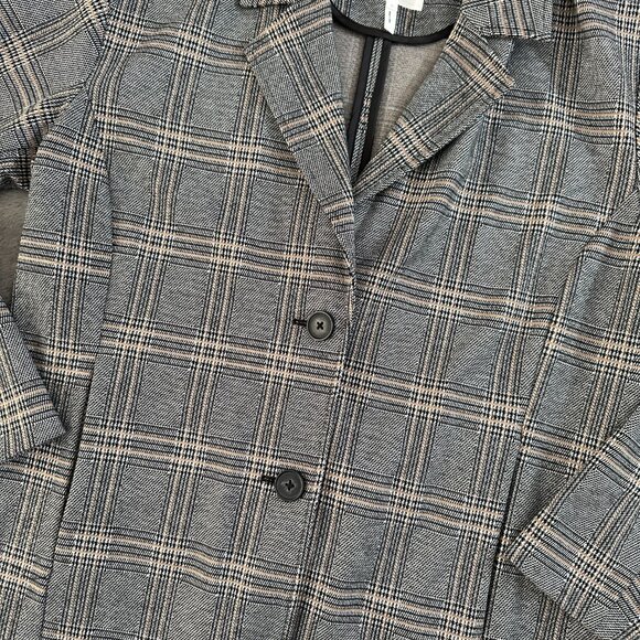 Avec Les Filles Plaid Oversized Blazer Jacket Women's LARGE - Picture 2 of 6